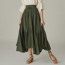 Renaissance High Waist Maxi Skirts with Pockets - Retrorobe