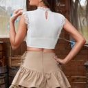 Oktoberfest Women's White Lace Dirndl Blouse - Retrorobe