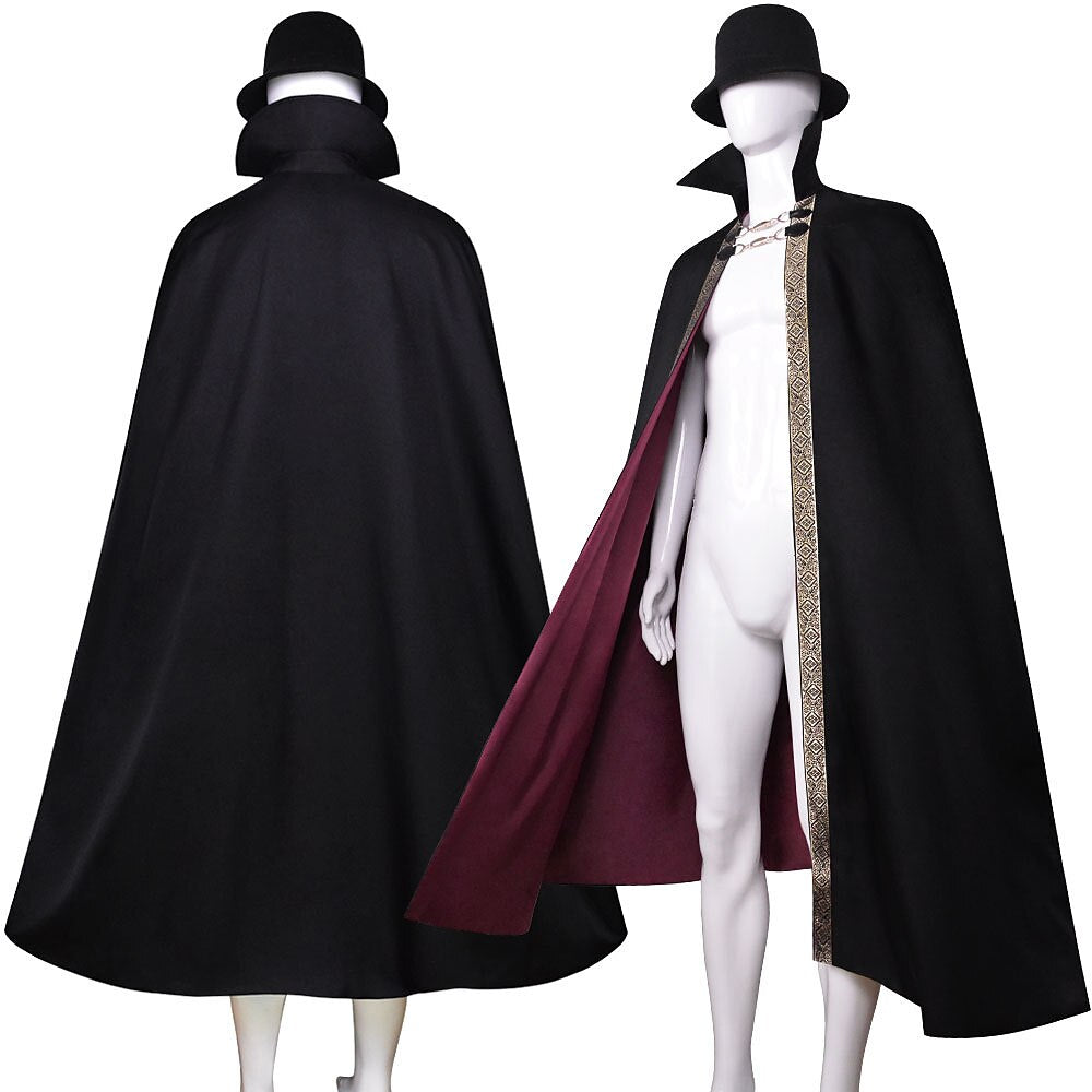 Medieval Cape Cloak with Hat for Masquerade Carnival