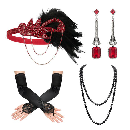 4Pcs 1920s Gatsby Accessory Set