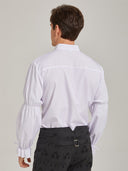 Men's White Medieval Lace-Up Shirt for Pirate & Viking Costumes