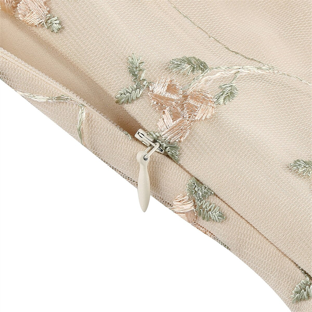 Floral Embroidered Halter Midi Dress