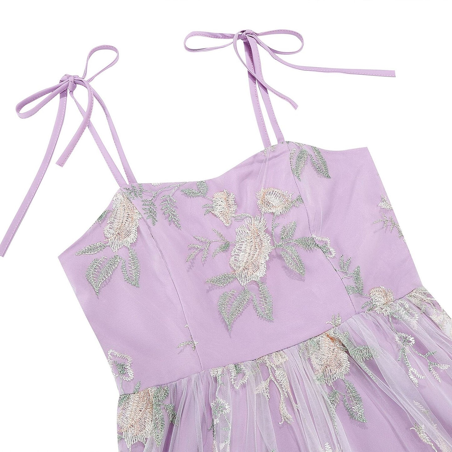 Floral Embroidered Sweetheart Midi Dress