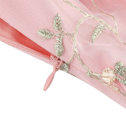 Floral Embroidered Halter Midi Dress