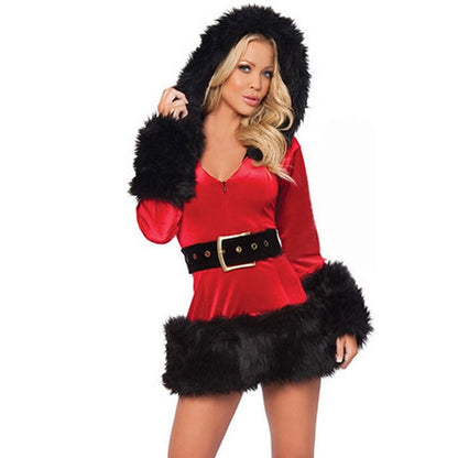 Santa's Vixen Hooded Holiday Dress