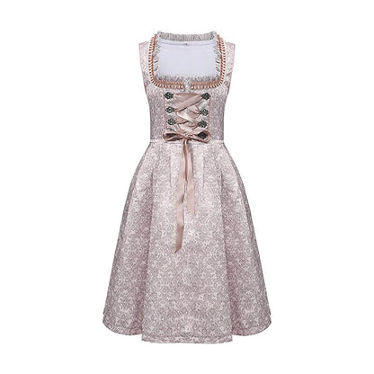 Oktoberfest Dirndl with Lace Trim Apron