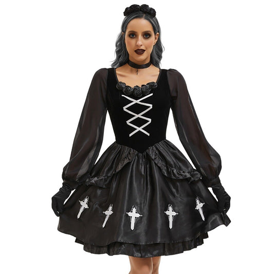 Gothic Lolita Witch Vampire Velvet Cross