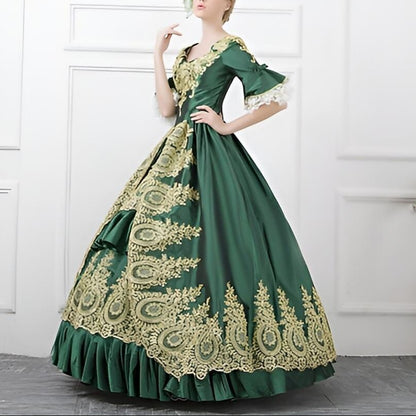 Rococo Marie Antoinette Style Court Polonaise Gown