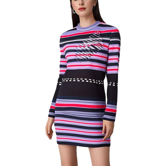 Women's Astrid Striped Distressed Sweater Dress
