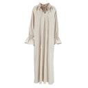 Cream Linen Cotton Renaissance Peasant Dress
