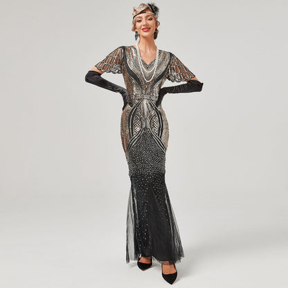 Art Deco Glamour Evening Gown