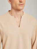 Men's Medieval Linen-Blend Tunic Shirt