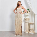 Spaghetti Strap V-Neck Gown