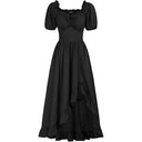Women's Burgundy & Black Gothic Witch Dress 4-Piece Costume Set