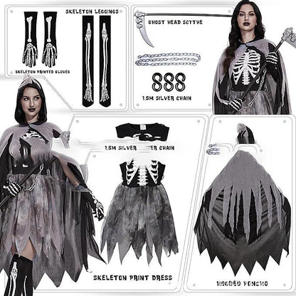 Skeleton Skull Grim Reaper Dress