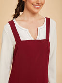 Women's Burgundy Medieval Overdress Costume Set