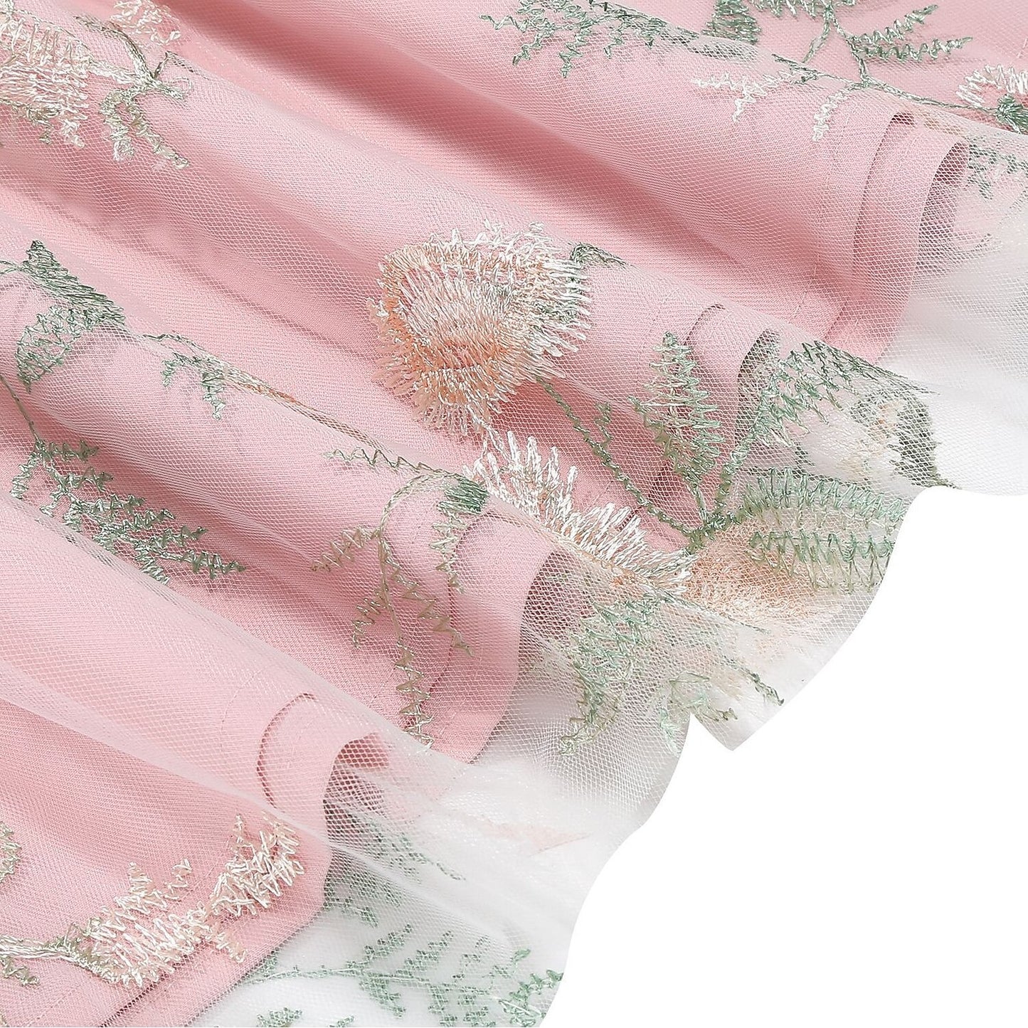 Floral Embroidered Sweetheart Midi Dress