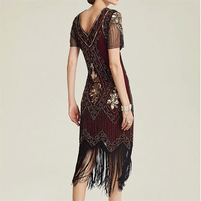 Art Deco Flapper Dress with Accessories Set