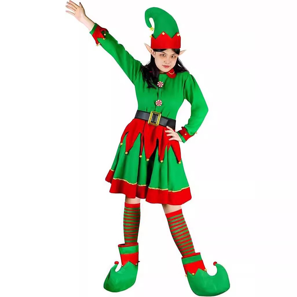 Women's Christmas Elf Costume Set