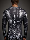 Men's Skeleton Biker 2-Piece Halloween Costume Set