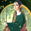 Conjunto de vestido de hada medieval con accesorios para la cabeza