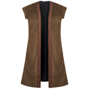 Men's Burgundy Renaissance Long Vest 3-Piece Costume Set