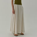 Classic Cotton Linen Blend Skirt - Retrorobe