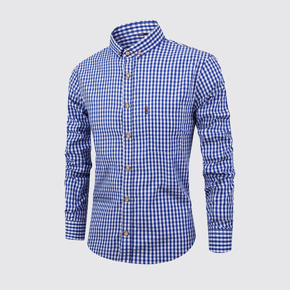 Men's Oktoberfest Gingham Long Sleeve Shirt