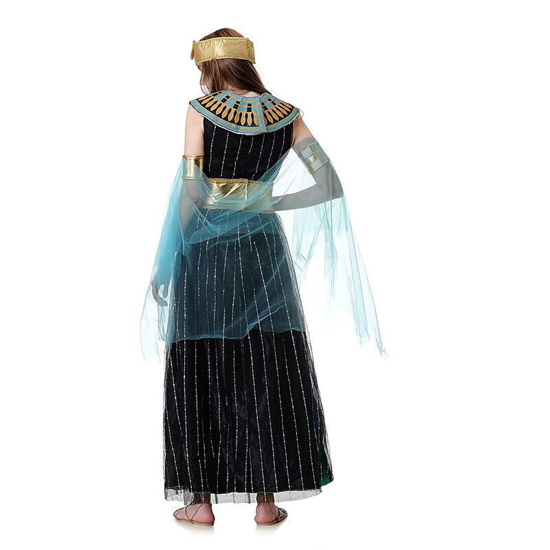 Cleopatra Costume Black Egyptian Queen Dress