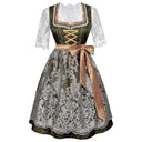 Oktoberfest Vintage Dirndl Costume with Embroidered Apron and Blouse - Retrorobe
