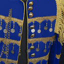 Men's Royal Blue Fringed-Epaulet Nutcracker 4-Piece Costume Set