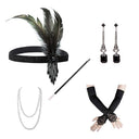5Pcs 1920s Peacock Art Deco Accessories Set