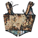 Renaissance Style Lace Design Corset Vest Bustier - Retrorobe