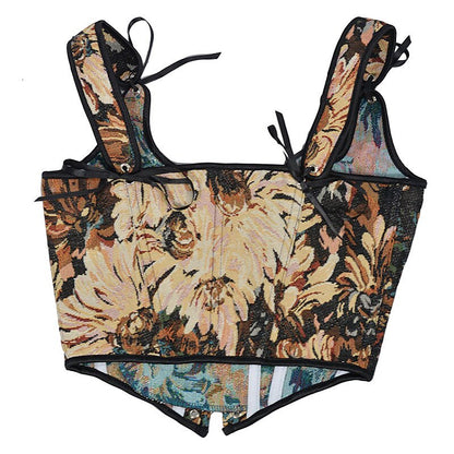 Renaissance Style Lace Design Corset Vest Bustier