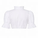 Premium Blush Pink Jacquard Oktoberfest Dirndl & White Puff Sleeve Blouse Set