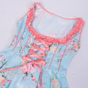 Oktoberfest Pink Floral Dirndl Dress with Apron and Blouse - Retrorobe