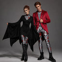 Women's Gothic Skeleton Bodysuit 3-Piece Halloween Costume Set