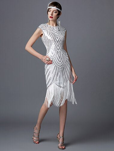 Art Deco Sequin Tassel Flapper Cocktail Dress