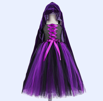 Witch Halloween Purple Dress Cosplay Costume