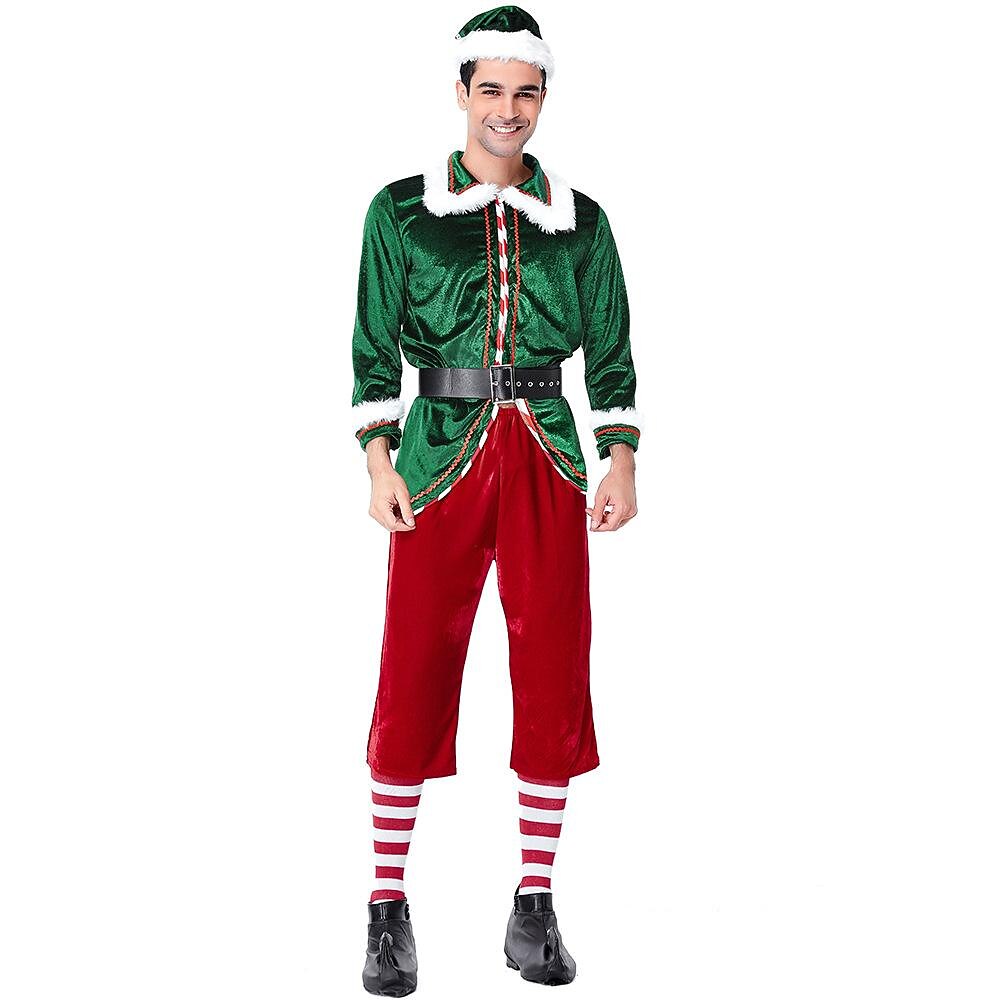 Men's Velvet Santa's Helper Outfit