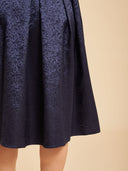 Premium Navy Sequin Oktoberfest Dirndl & White Lace Blouse Set