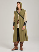 Men's Olive Green Layered Medieval Ranger Costume Set