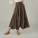 Renaissance High Waist Maxi Skirts with Pockets - Retrorobe