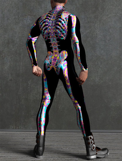 Men's Rainbow Skeleton Bodysuit