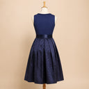 Premium Navy Sequin Oktoberfest Dirndl & White Lace Blouse Set