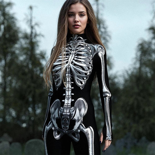 Skull Skeleton Halloween Bodysuit