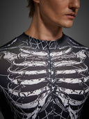Men's Skeleton Biker 2-Piece Halloween Costume Set