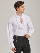 Men's Gothic Medieval Ruffle Shirt with Flare Cuffs