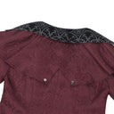 Men's Burgundy Gothic Vampire Tailcoat Costume Set