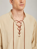 Men's Medieval Lace-Up Shirt for Renaissance Faire